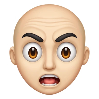 this emoji “😦” with mad eyebrows sticker