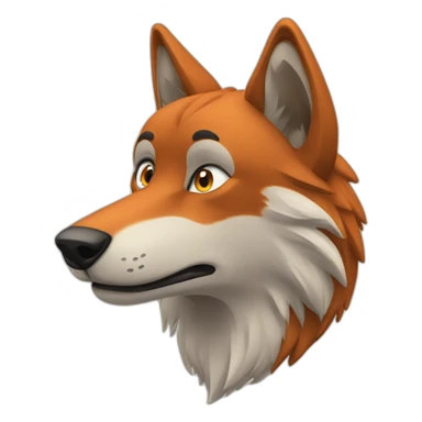 Loup et renard sticker