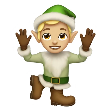 Elf wearing uggs sticker