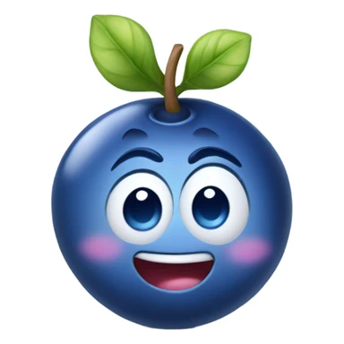 cute blueberry emoji sticker