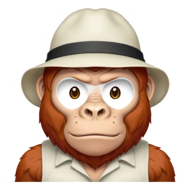 red haired gorilla with white hat sticker