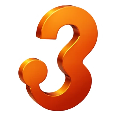 red-and-orange colored question mark sticker