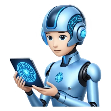 Create for me an image or emoji when an AI comes & changes the world of search engines. sticker