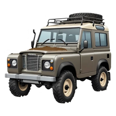 Grey-brown Land Rover D. sticker