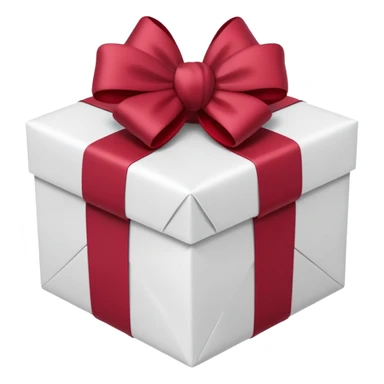 christmas gift with white color and cranberry bow sticker