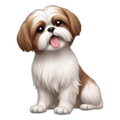 Shih tzu stretching sticker
