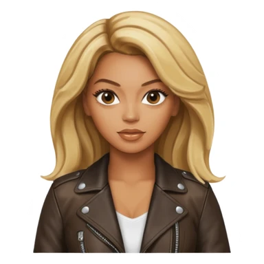 beyonce blonde hair jane wear leather jacket sticker