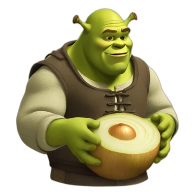 Shrek eating onion sticker