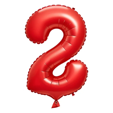 number two balloon sticker