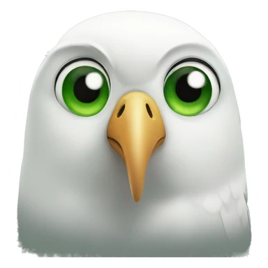 Bird with green eyes  sticker