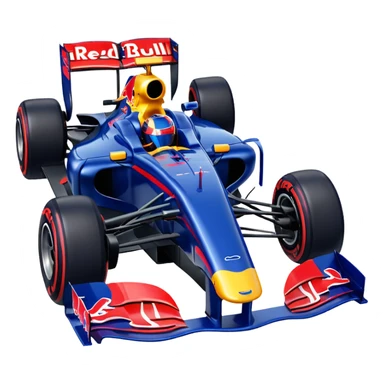 Red Bull F1 car driving animated emote sticker