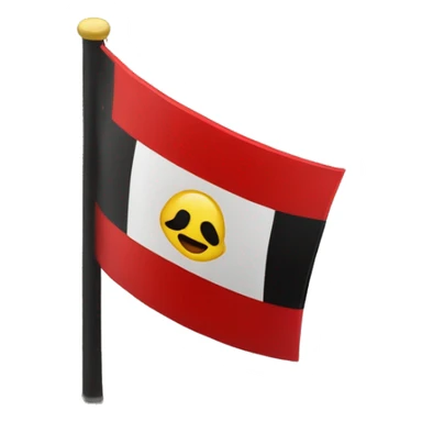 Bandera roja y negra sticker