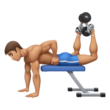 side-view man weighted glute-bridges sticker