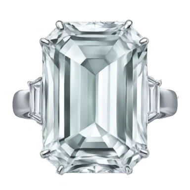 Emerald cut diamond ring  sticker