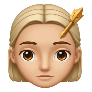 forhead with an arrow symbol in the center sticker