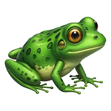 frog less shiny sticker