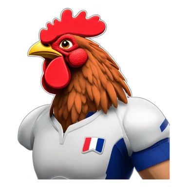 Le coq rouge Ecusson de l’équipe de France de rugby sticker