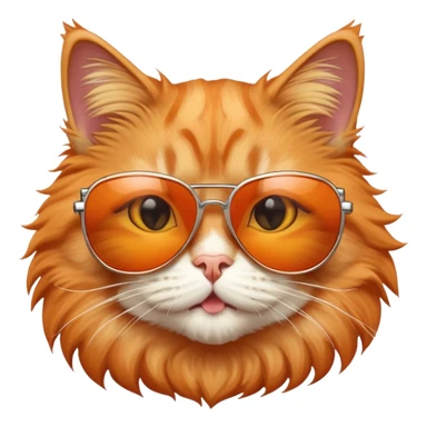 ridiculous cat with sunglasses sticker