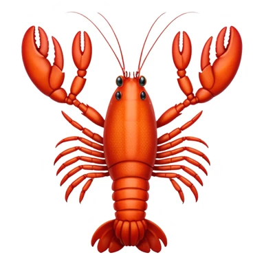 White white lobster  sticker