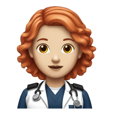 white girl red hair emt  sticker
