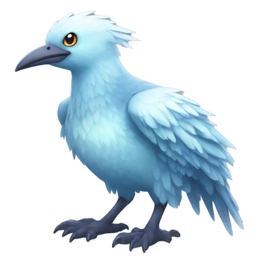 Fantasy legendary ice bird Fakemon full body sticker