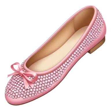 pink rhinestone ballerina shoes sticker