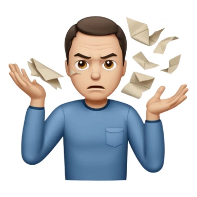 Sheldon angry throwing papers sticker