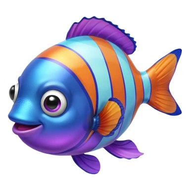 Ball of Blue Purple Goo of Rainbow Clownfish  sticker