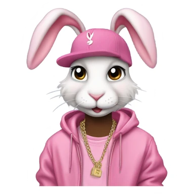 pink playboi bunny sticker