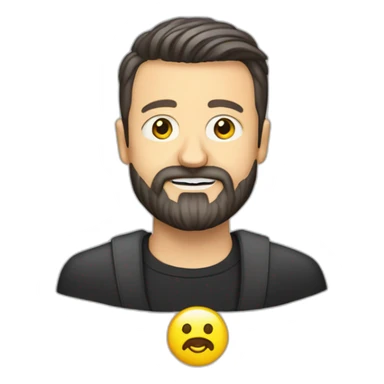 Volodymyr Zelensky with a beard sticker