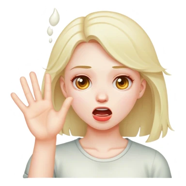 Girl throwing up  sticker