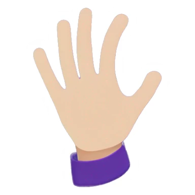 Horrid Henry purple hand flag sticker