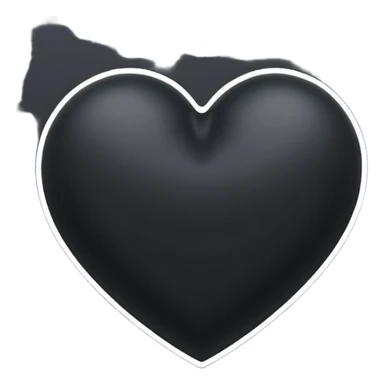 mate black heart sticker