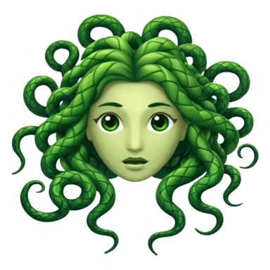 medusa hair sticker