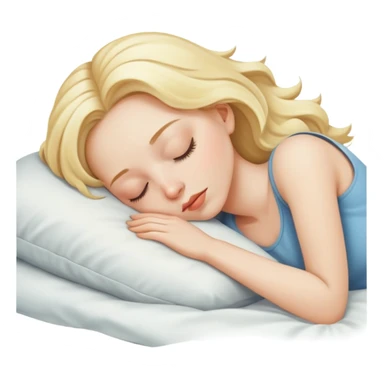 blonde woman sleeping sticker