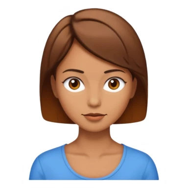 frau braune kurze haare sticker