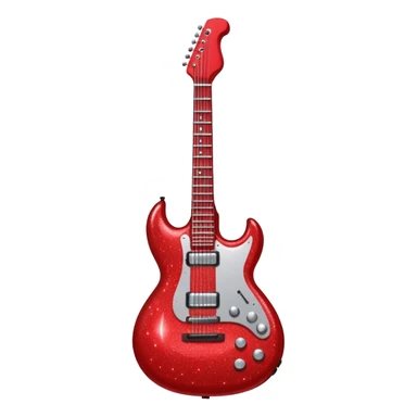 red glitter guittar sticker