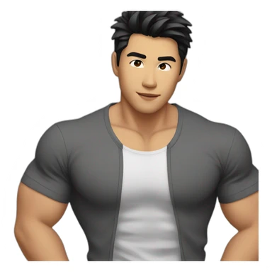 Asian Hunk sticker