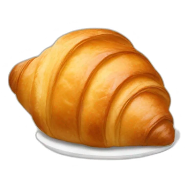 Croissant with a bow sticker