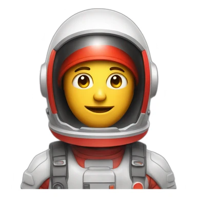 MAN IN A SPACE HELMET RED LIGHT sticker