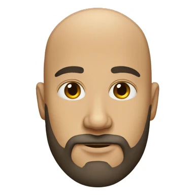 bald man lower beard sticker