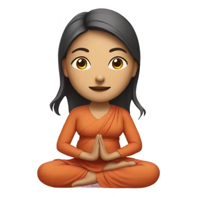 Asian yogini  sticker