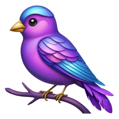 Purple bird sticker