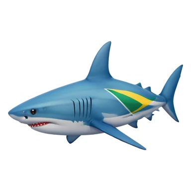 Squalo con bandiera brasiliana sticker