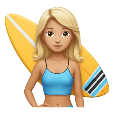 Girl with surfboard sticker