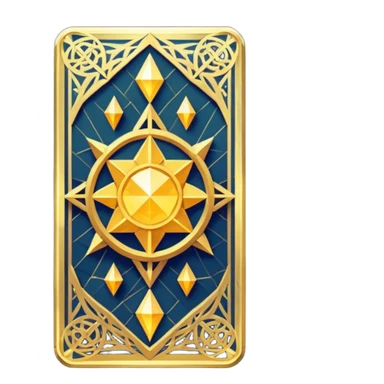 fantasy magic tarot card low poly sticker