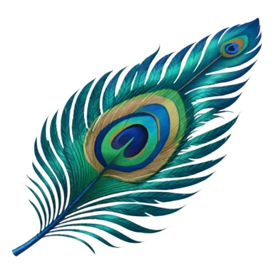 Peacock feather sticker