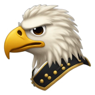 trump as a pirate with bald eagle on his shoulder sticker