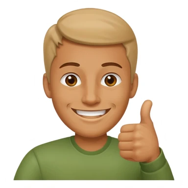 man giving a thumbs-up sticker