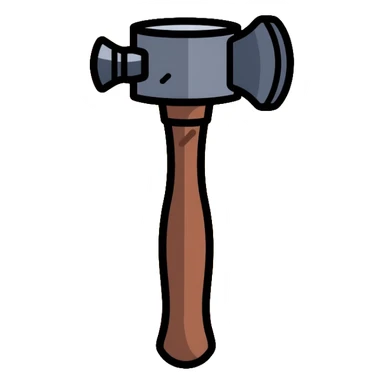 blacksmith hammer surrounded by fire sticker
